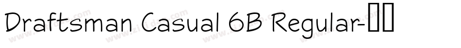 Draftsman Casual 6B Regular字体转换